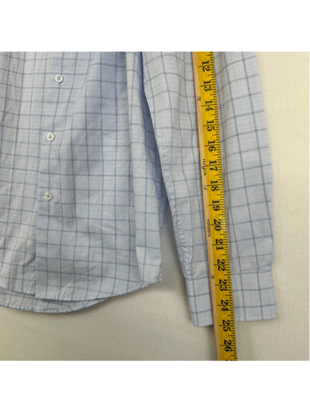 Daniel Hechter Paris Dress Shirt Blue Check Modern Fit Men's / S 14-14.5 - Picture 6 of 12